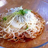 しらすとおろしのさっぱりそうめん♪